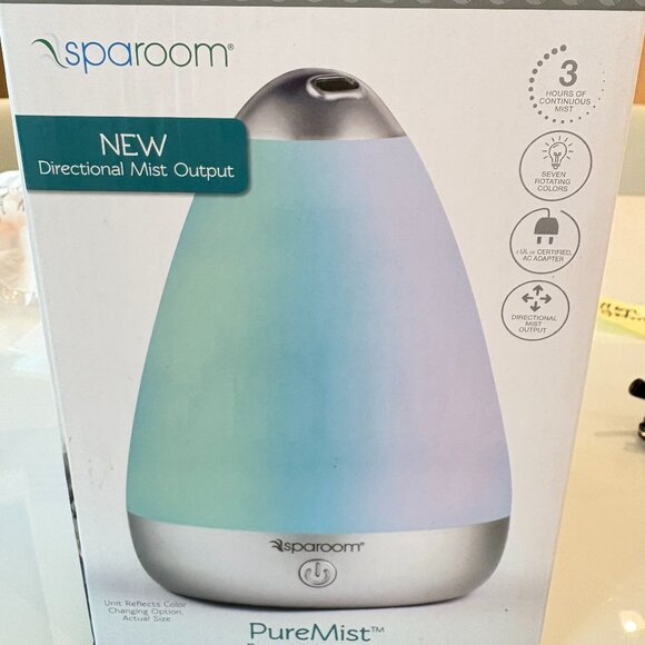 New!!! Sparoom PureMist Essential Oil Ultrasonic Aromatherapy Diffuser - Picture 2 of 7